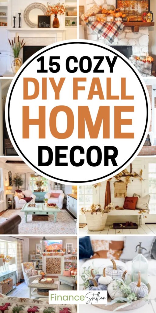 neutral modern simple cozy DIY fall home decor ideas