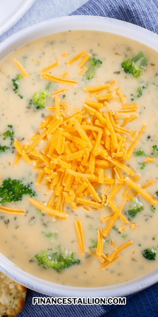 easy healthy broccoli cheese soup is a comfort soup perfect for weeknight dinners