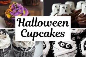 cute spooky easy Halloween cupcakes for kids and for parties
