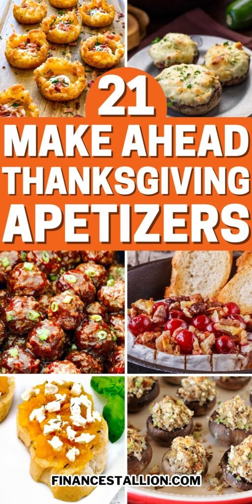 easy make ahead Thanksgiving appetizers for a crowd