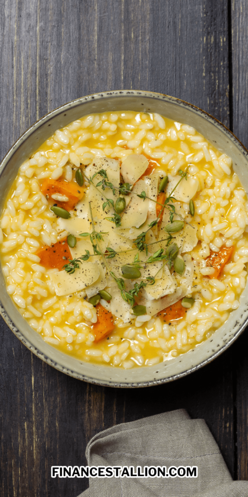 easy creamy pumpkin risotto recipe is is a comfort food perfect for fall and thanksgiving dinner