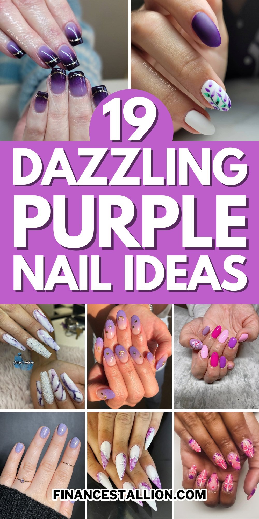 19 Cute Purple Nails - Finance Stallion