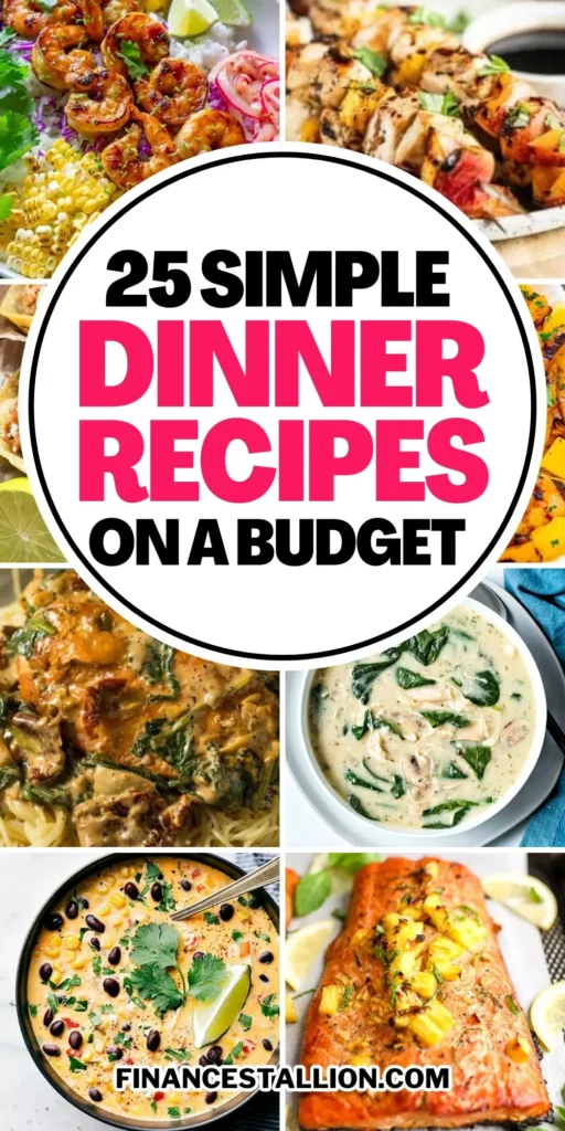 A delicious assortment of simple dinner recipes including vegetarian dinner ideas, chicken recipes for dinner, and easy meals for family.