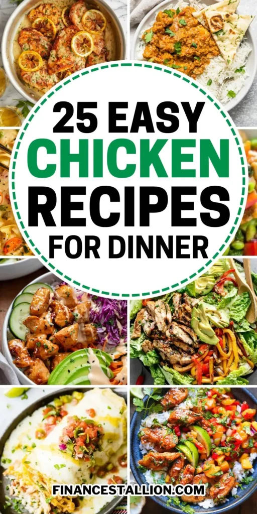 A delicious spread of chicken recipes including buffalo chicken dip, chicken parmesan, and grilled chicken. Explore the best chicken dinner recipes here.