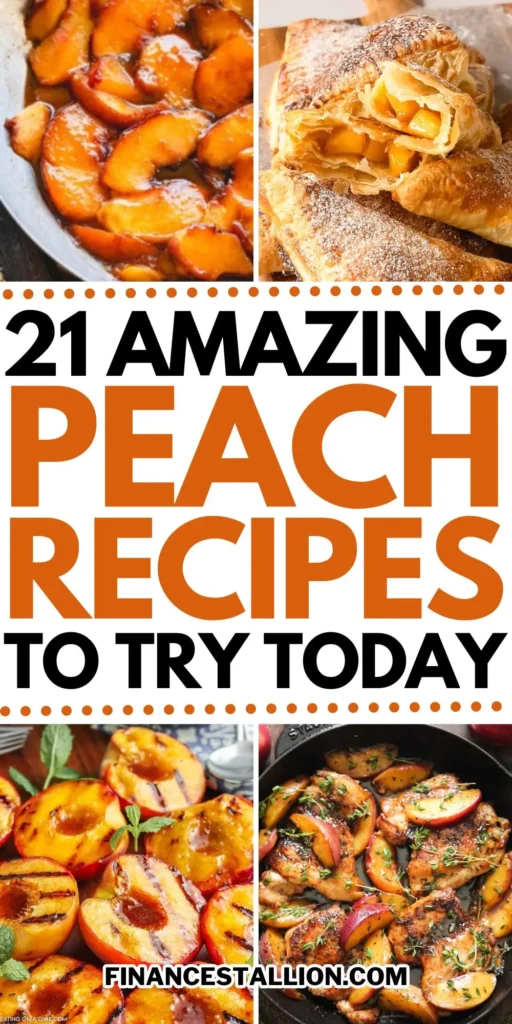 Explore a variety of peach recipes including peach cobbler, peach pie, refreshing peach martini, and more. Perfect for desserts and drinks.